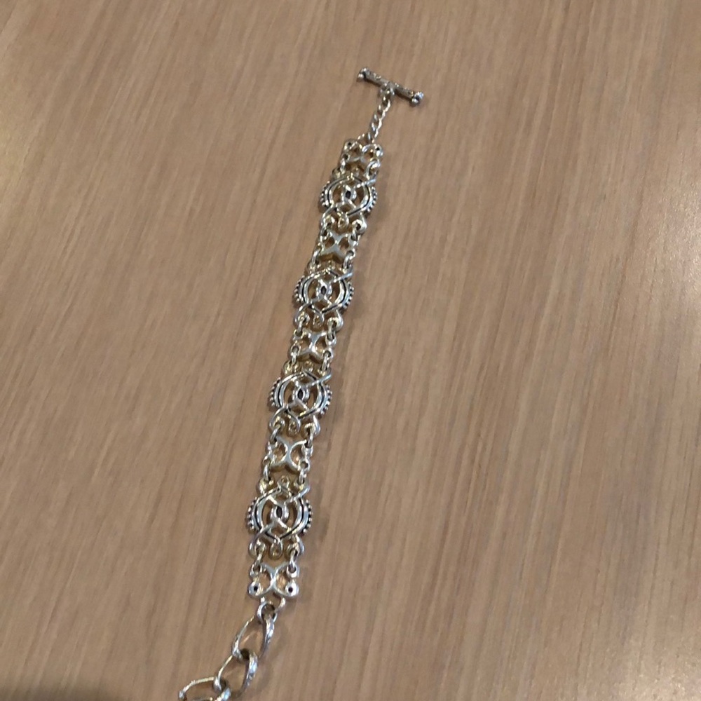Brighton inspired silver tone bracelet